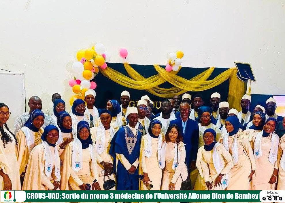 Célébration de la 3e promotion de médecine à l’Université Alioune Diop de Bambey.
